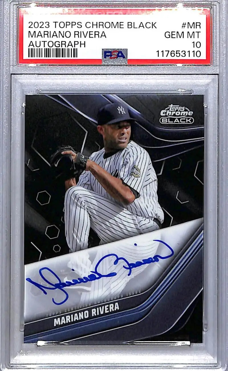 2023 Topps Chrome Black #CBA-MR Mariano Rivera PSA 10 GEM MINT Auto New York Yankees