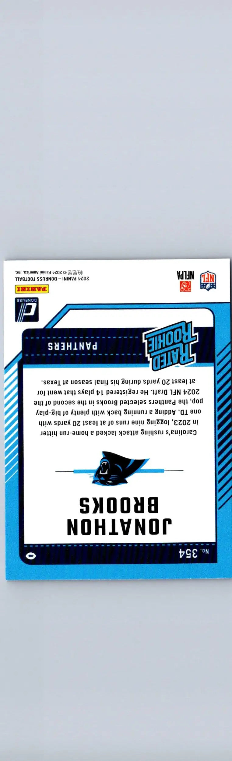 2024 Donruss #354 Jonathon Brooks Press Proof Blue