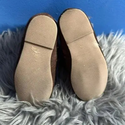 Janie & Jack Toddler Brown Suede Boots Faux Fur Lined Girls Winter Shoes