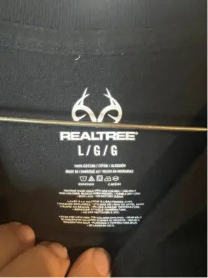 Men Realtree T-shirt Size L Black