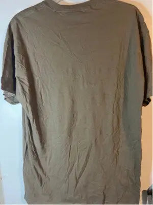 Men's Fruit of the Loom T-shirt XL Olive Green Eagle Graphic