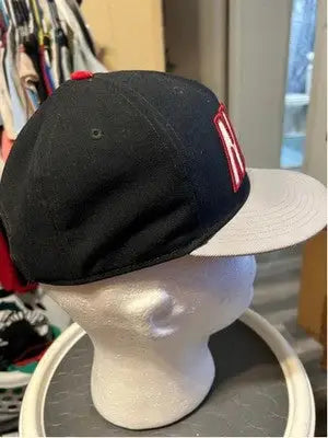Men's Nike One Size Black Red Grey Flat Bill Snapback Hat