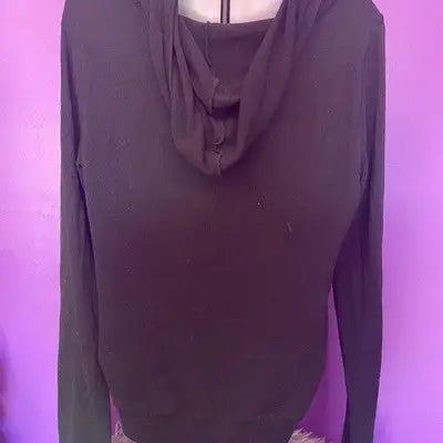 Victoria's Secret PINK Black Full Zip Cardigan Sweatshirt Size Small S Logo