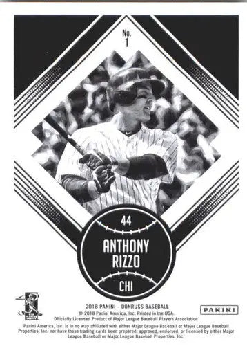 2018 Donruss #1 Anthony Rizzo NM-MT Cubs Diamond King ID:10432