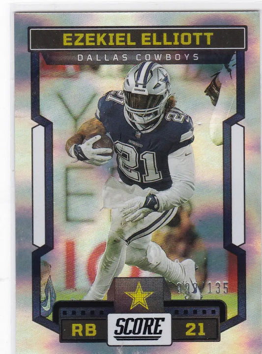 2023 Panini Score #227 Ezekiel Elliott 99/135 Dallas Cowboys