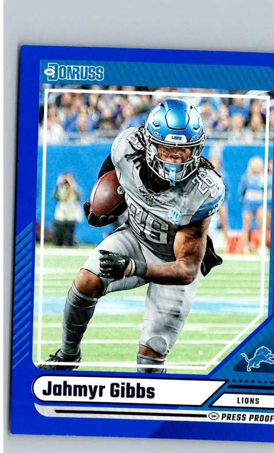 2024 Donruss #143 Jahmyr Gibbs Press Proof Blue