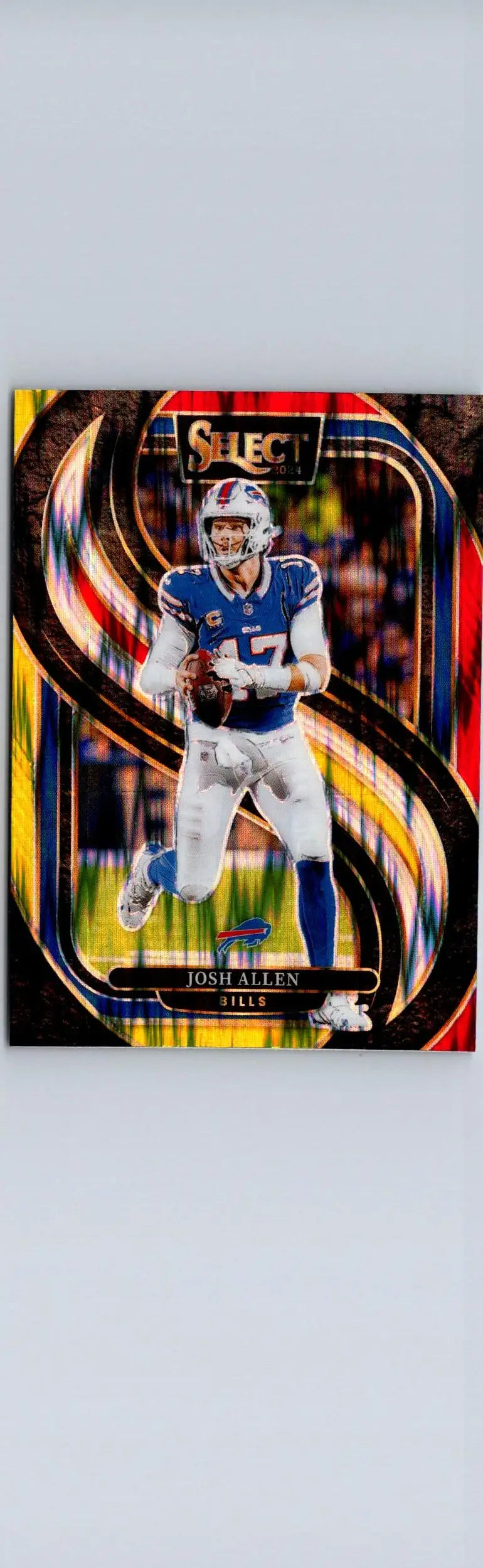 2024 Panini Select #122 Josh Allen Red & Yellow Prizm Shock