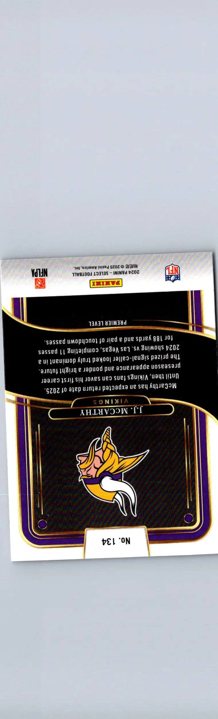 2024 Panini Select #134 J.J. McCarthy