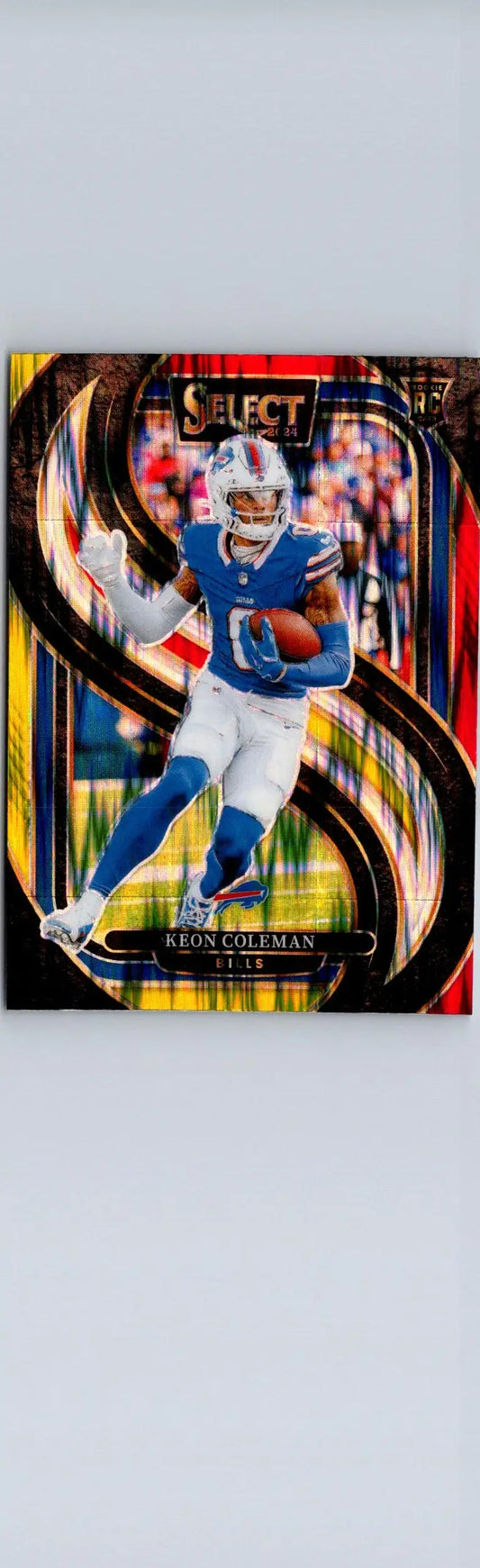 2024 Panini Select #153 Keon Coleman Red & Yellow Prizm Shock