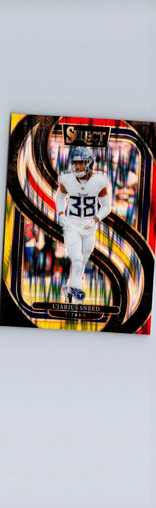 2024 Panini Select #179 L'Jarius Sneed Red & Yellow Prizm Shock