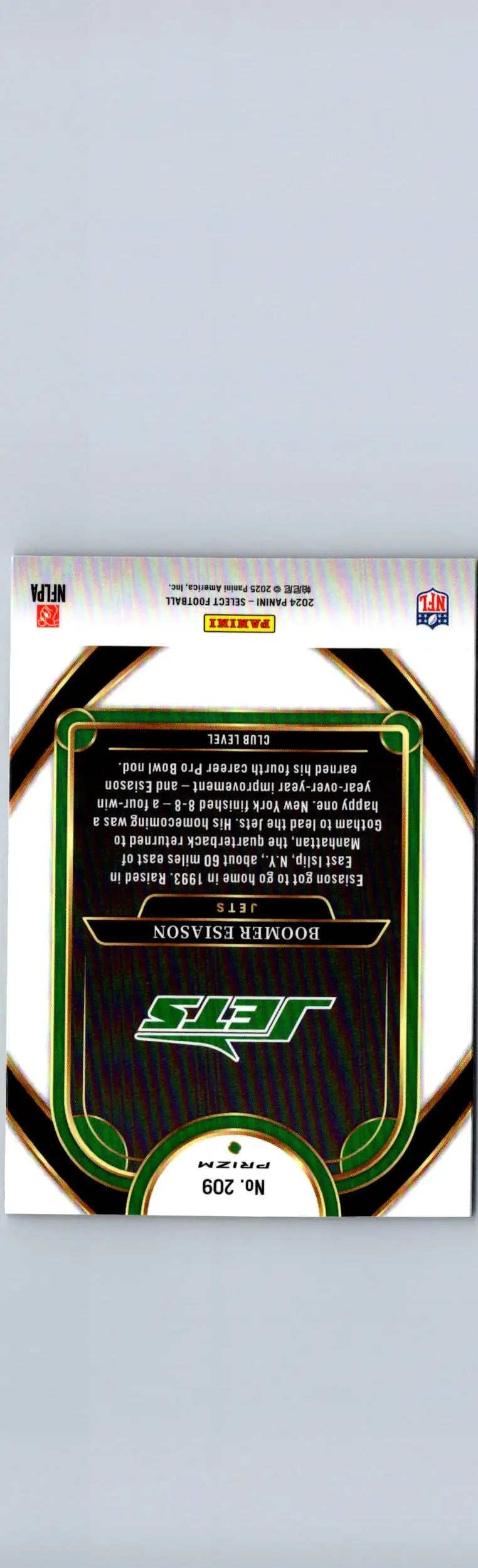 2024 Panini Select #209 Boomer Esiason Red & Yellow Prizm Shock