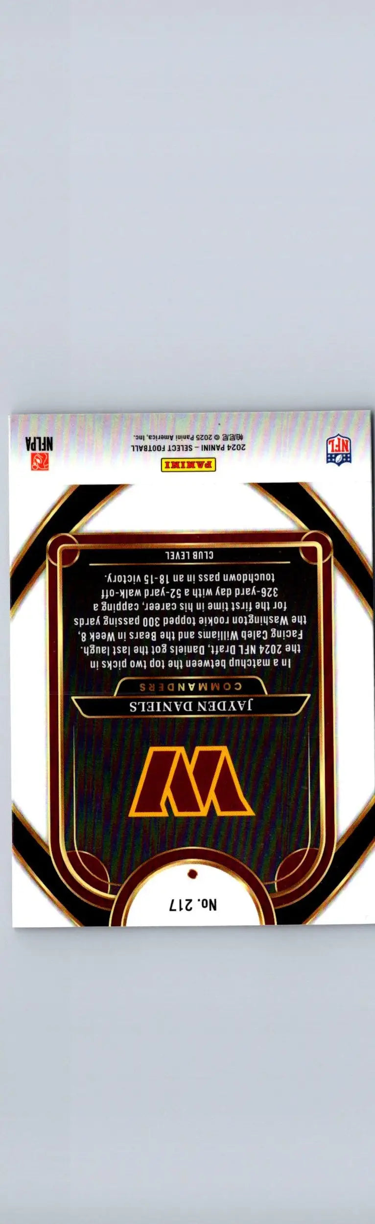 2024 Panini Select #217 Jayden Daniels