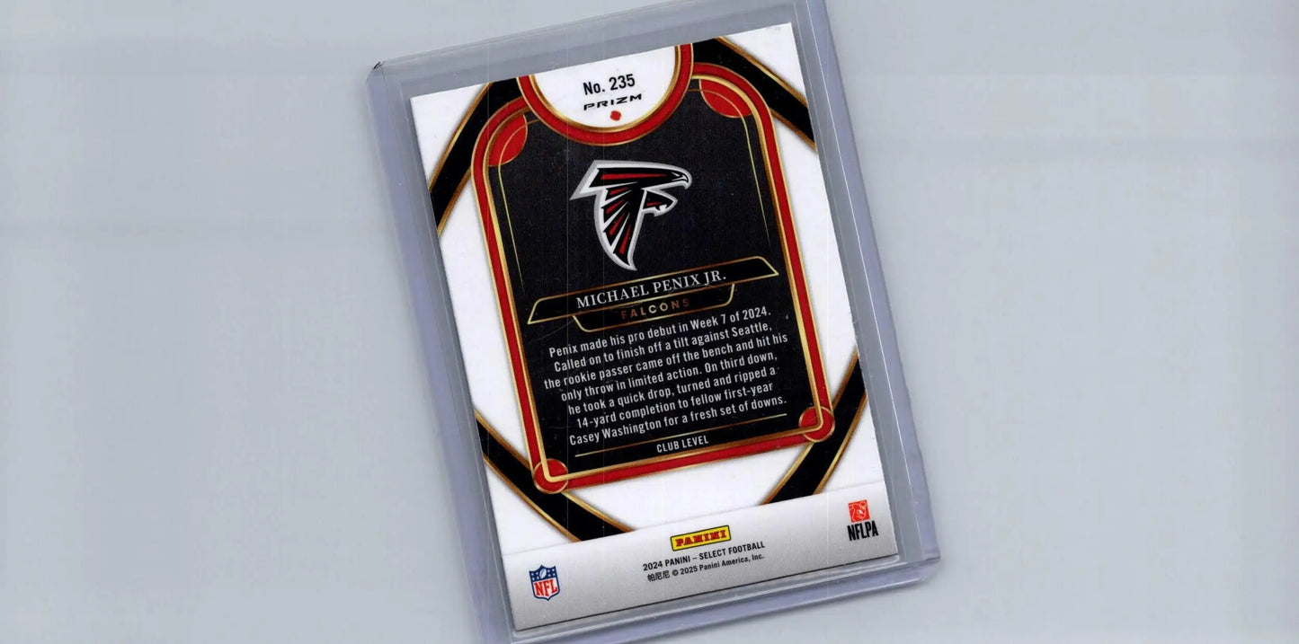 2024 Panini Select #235 Michael Penix Jr. Red & Yellow Prizm Shock