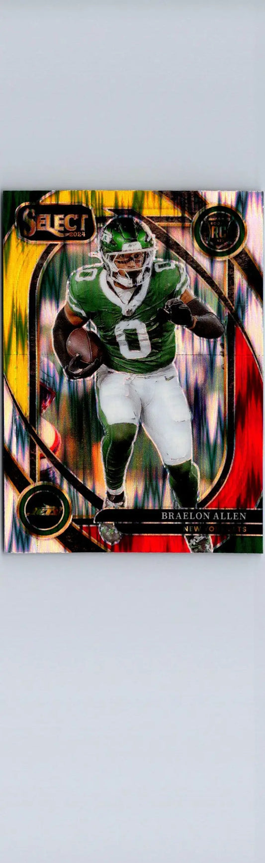 2024 Panini Select #259 Braelon Allen Red & Yellow Prizm Shock