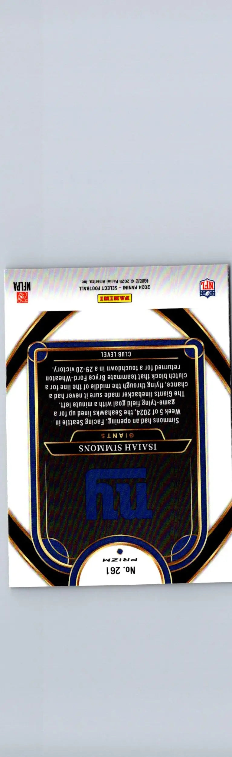 2024 Panini Select #261 Isaiah Simmons Red & Yellow Prizm Shock