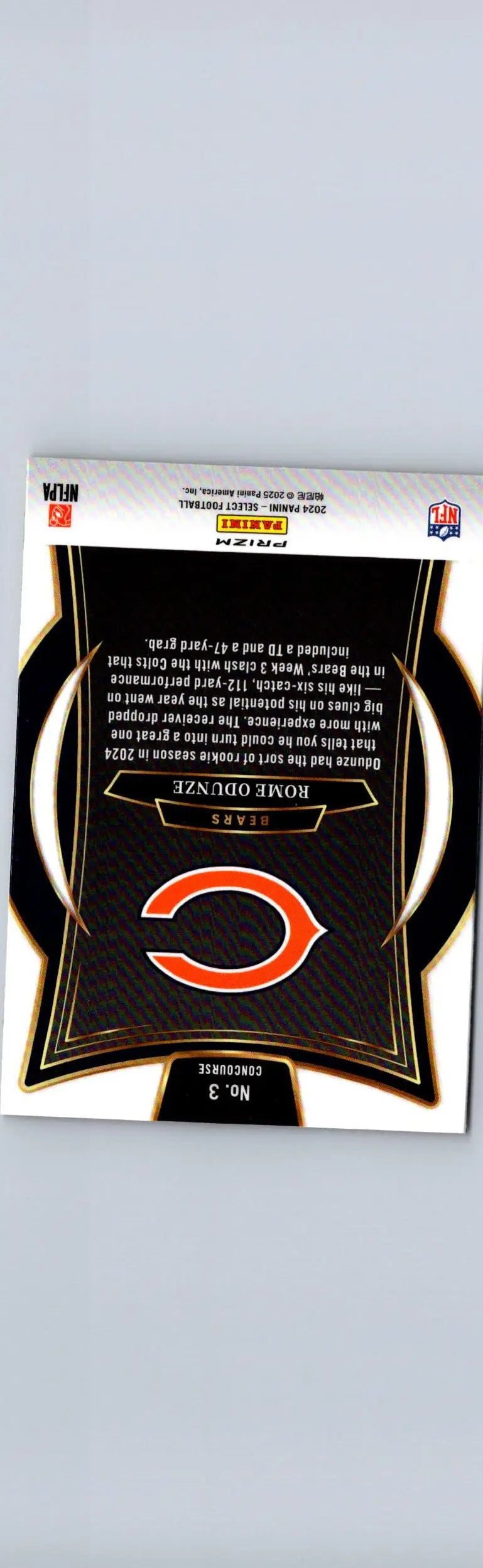 2024 Panini Select #3 Rome Odunze Red & Yellow Prizm Shock