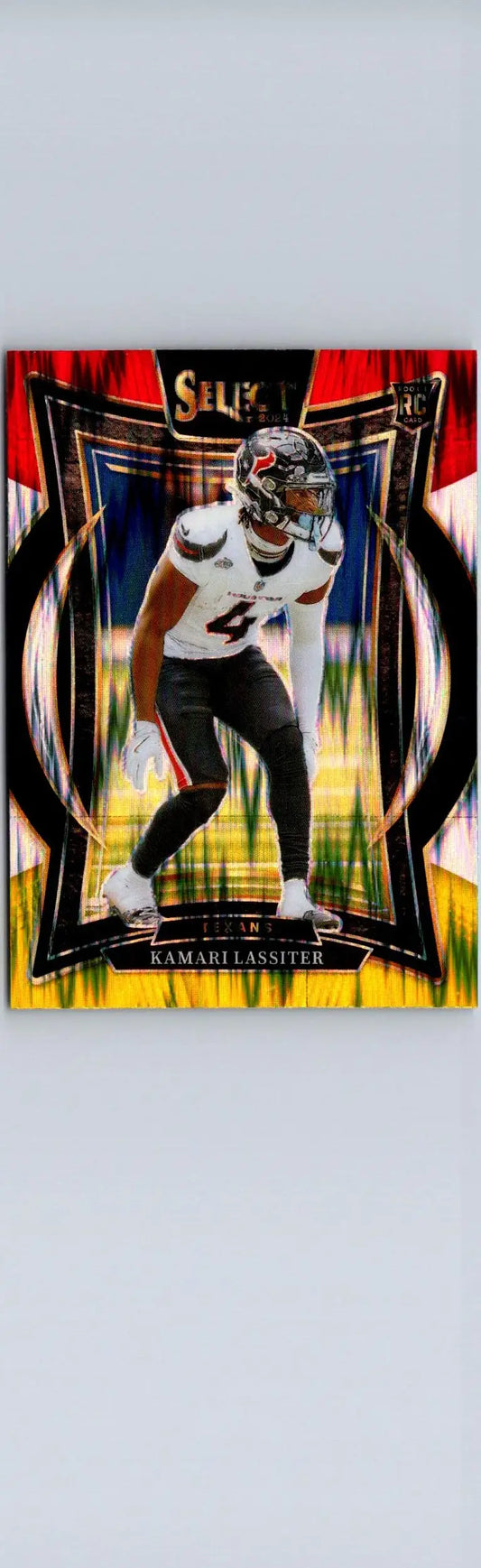 2024 Panini Select #77 Kamari Lassiter Red & Yellow Prizm Shock