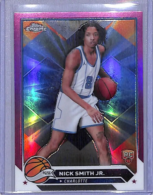 2024 Topps Chrome Pink #86 Nick Smith Jr. NM-MT Charlotte Hornets