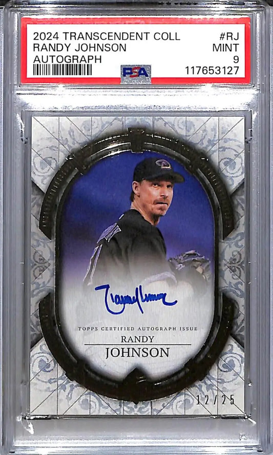2024 Topps Transcendent Collection #TCA-RJ Randy Johnson PSA 9 MINT Auto 12/25 Arizona Diamondbacks