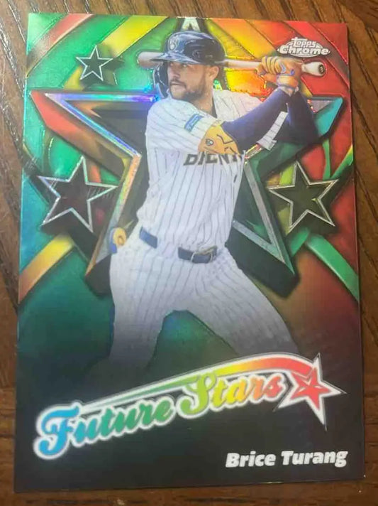2025 Topps Baseball Chrome Brice Turang Future Stars #FS-17 Milwaukee Brewers