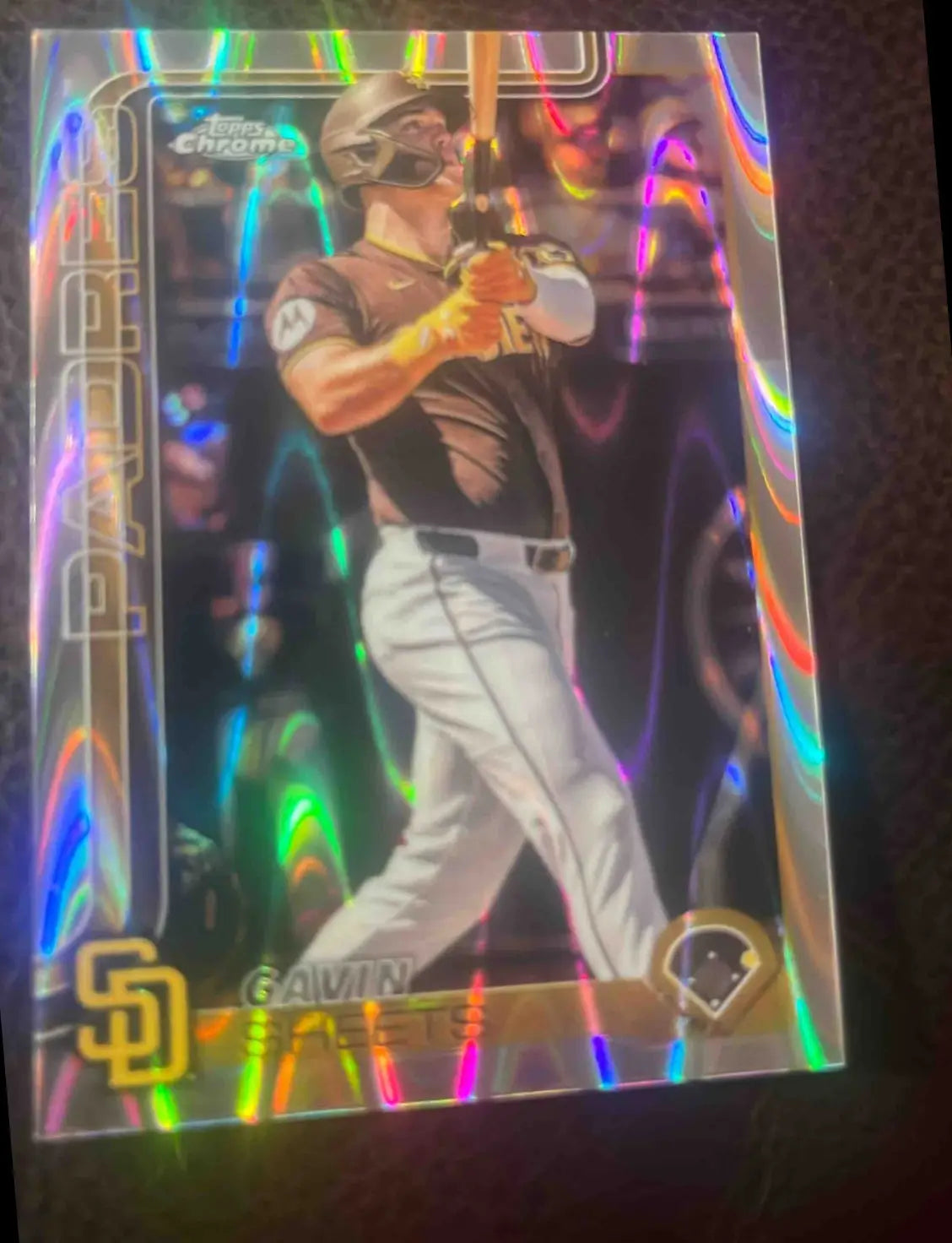 2025 Topps Baseball Chrome Gavin Sheets RayWave Refractor #158 San Diego Padres