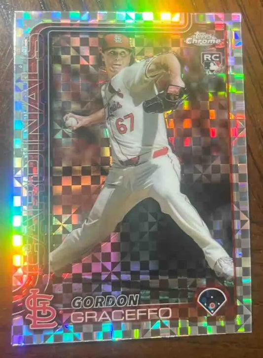 2025 Topps Baseball Chrome Gordon Graceffo X-Fractor #256 RC St. Louis Cardinals