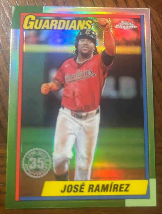 2025 Topps Baseball Chrome LogoFractor Jose Ramirez #12 Cleveland Guardians