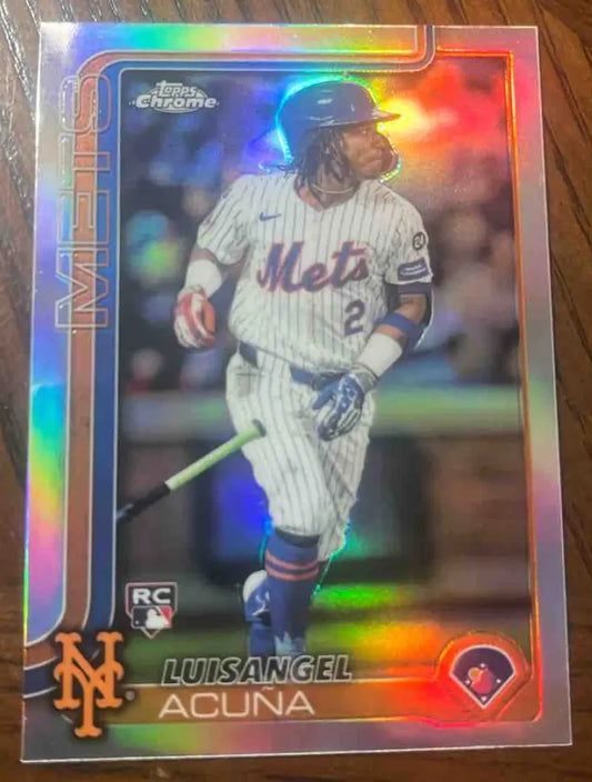 2025 Topps Baseball Chrome LogoFractor Luisangel Acuna #56 RC New York Mets