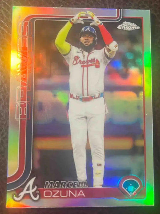2025 Topps Baseball Chrome Marcell Ozuna Refractor #250 Atlanta Braves