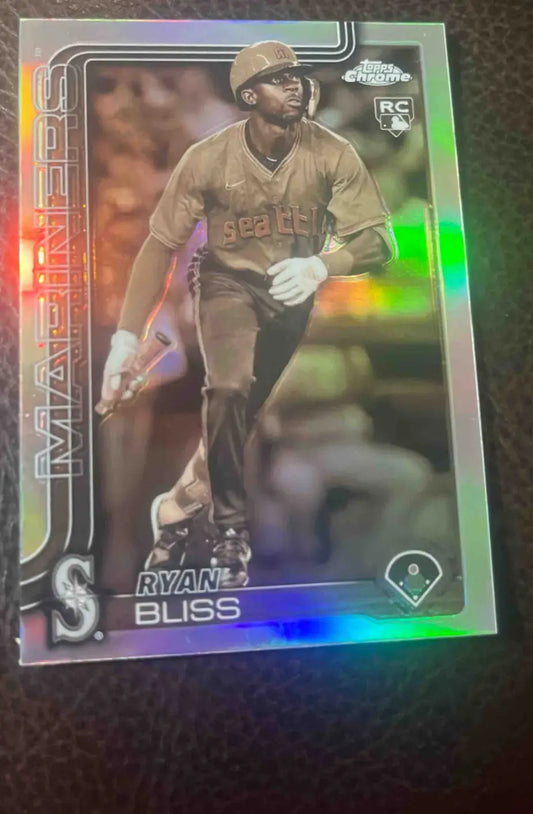 2025 Topps Baseball Chrome Ryan Bliss #37 RC sepia refractor Seattle Mariners