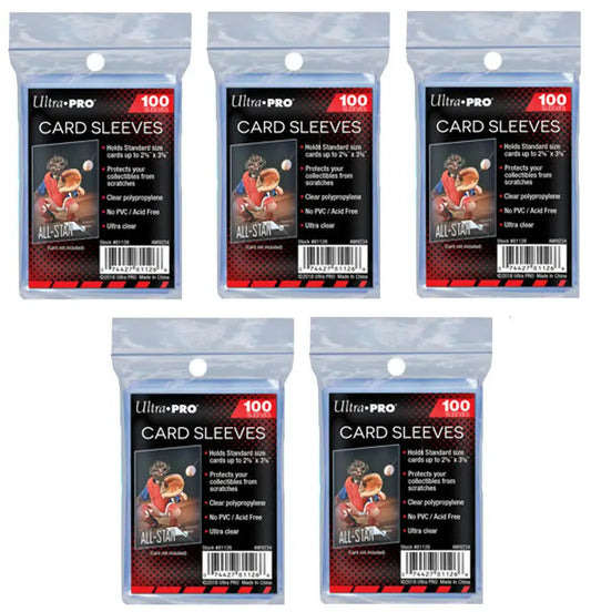 500 Ultra PRO Soft Card Penny Sleeves No PVC Sports Trading Baseball Poly New