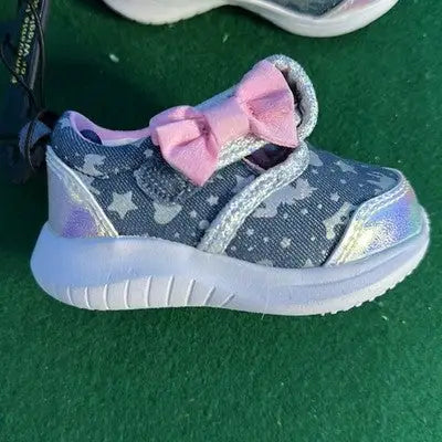 Athletic Works Baby Girls Slip-On Sneakers Size 2 Blue Pink Unicorn Shoes