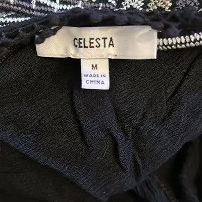 Celsta Women's Black Long Sleeve Shrug Size M Medium Lightweight Cardigan