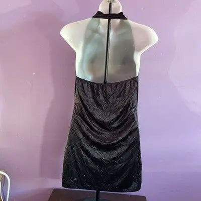 Cool Wear Black Halter Dress Size Large Sleeveless Women's Cocktail Party