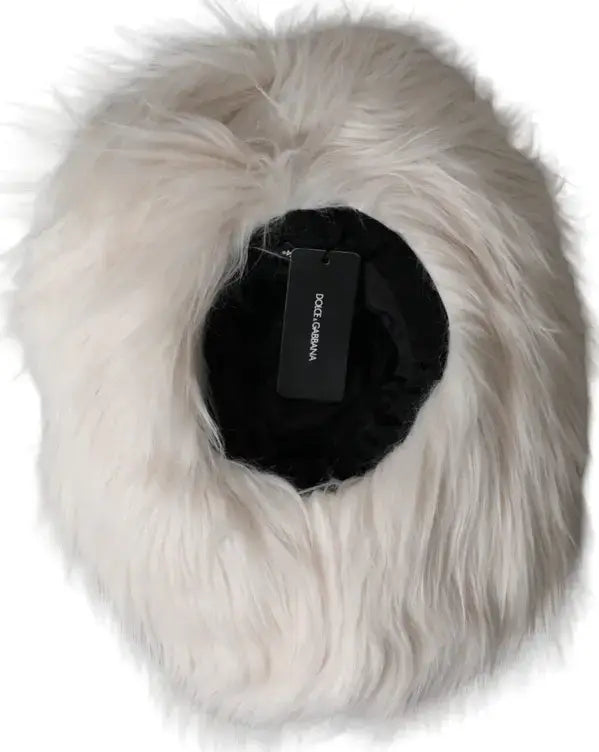 Dolce & Gabbana Off White Acrylic Fur Women's Bucket Hat – STORE 7994