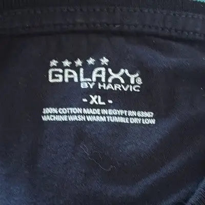 Galaxy by Harvic Men's V-Neck T-Shirt Dark Blue Size XL Extra Large Casual Tee