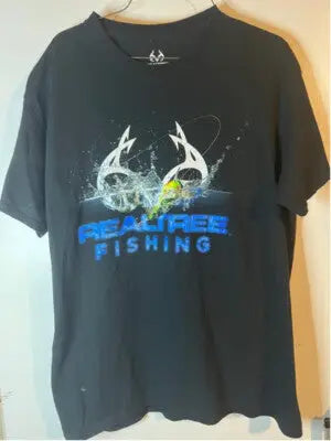 Men Realtree T-shirt Size L Black