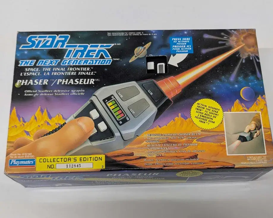 Playmates 1992 Star Trek The Next Generation TNG Phaser (Used, French Box)