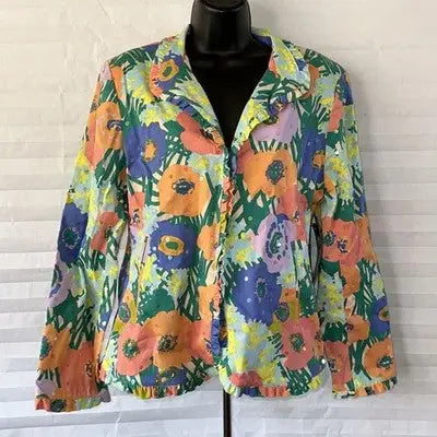 Redds Jeans Women's Floral Sequin Jacket Multicolored Size Medium M Statement