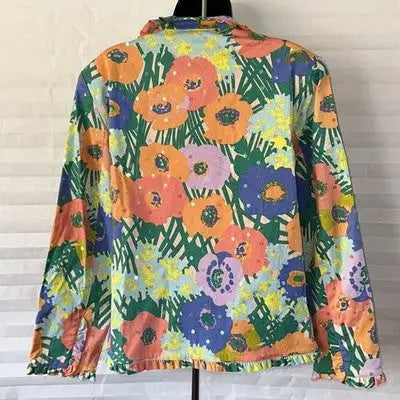 Redds Jeans Women's Floral Sequin Jacket Multicolored Size Medium M Statement