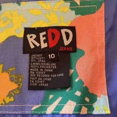 Redds Jeans Women's Floral Sequin Jacket Multicolored Size Medium M Statement