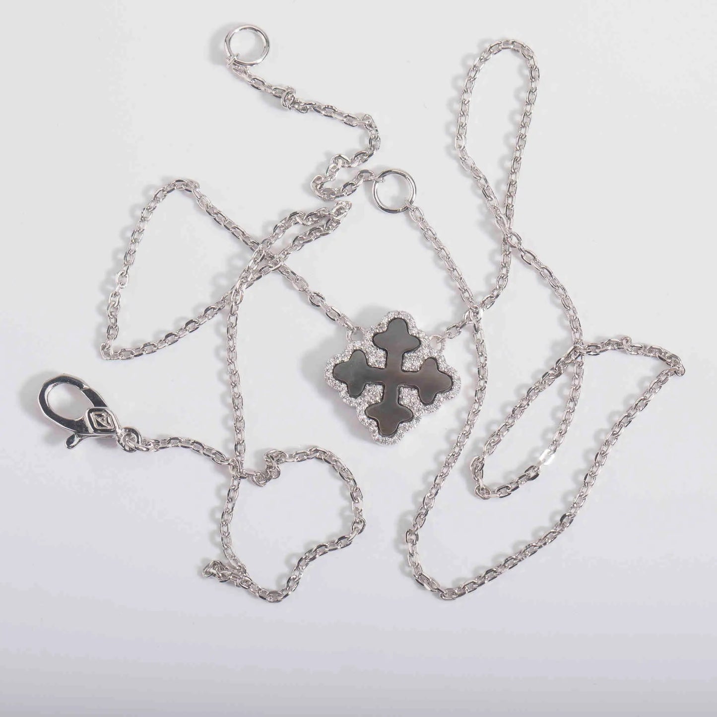 S925 Silver Necklace Fritillary Bud Clover Pendant Series