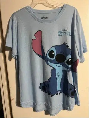 Women's FREEZE Disney Stitch Light Blue Dark Blue Tee 3X